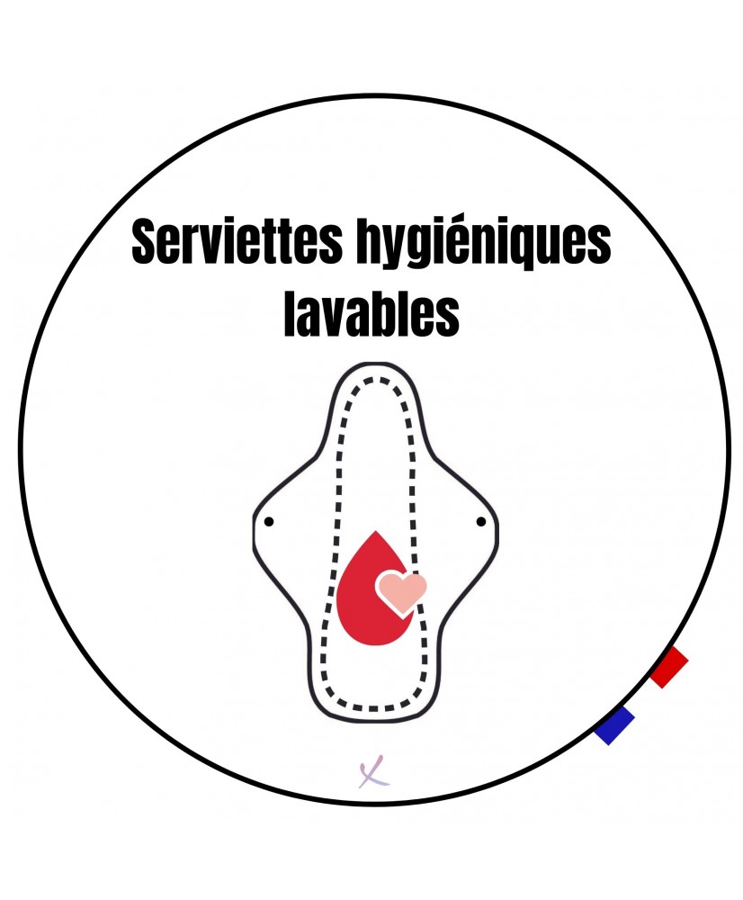 Serviette hygiénique lavable nuit en coton bio Fabriquée en France — free download
