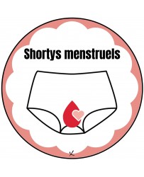Shorty menstruel flux Léger en coton bio