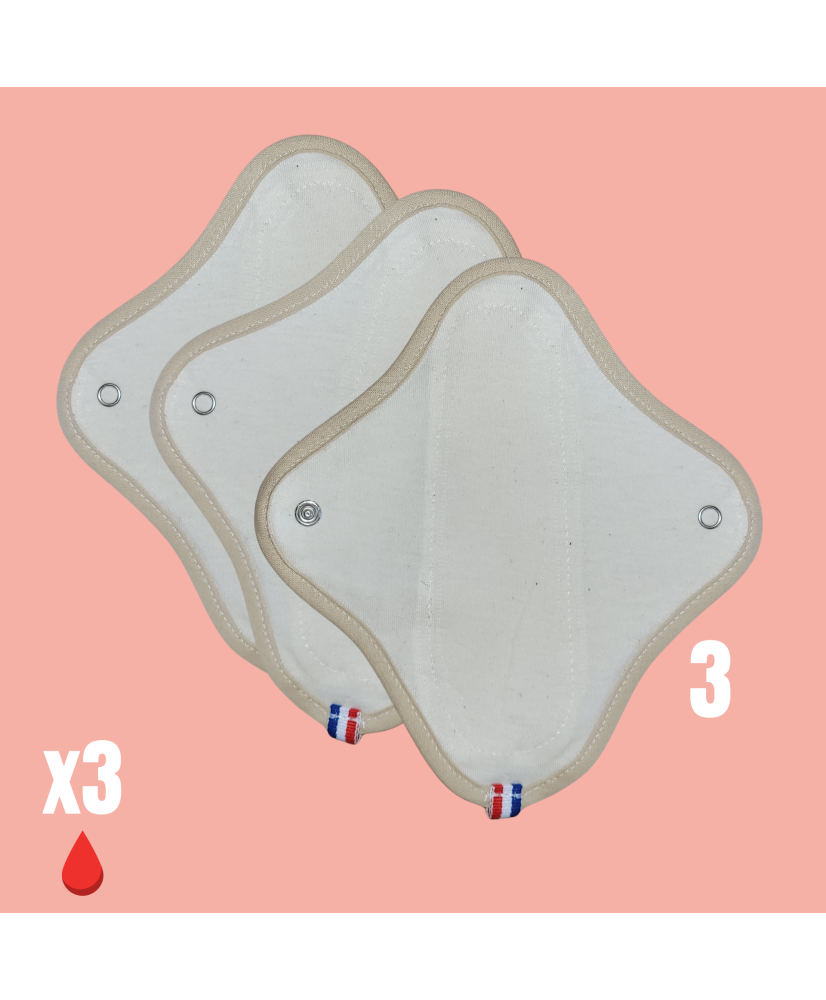 Coffret 3 protège-slips lavables – flux léger
Doux, pratiques & réutilisables – en coton bio & chanvre, made in France Coffret 3 protège-slips lavables – flux léger
Doux, pratiques & réutilisables – en coton bio & chanvre, made in France