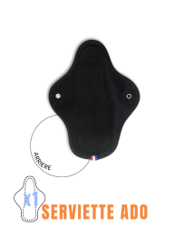 Serviette hygiénique lavable pour ado, jeunes filles, bio et made in france| Direct et culottée