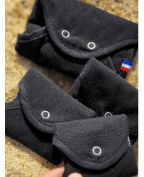 Serviette hygiénique lavable Ado noir en coton bio