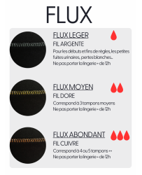 Culotte menstruelle écrue flux LEGER en coton bio