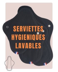 Le Trio Serviettes Jour, coloris écru, en coton bio