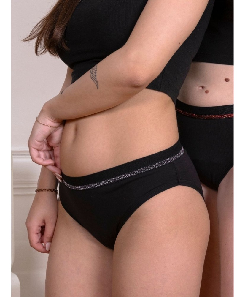 Le Duo Culottes menstruelles flux LEGER en coton bio